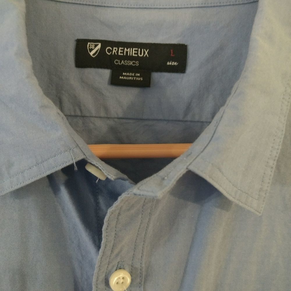 Daniel Cremieux Classic Mens Blue Dress Shirt L